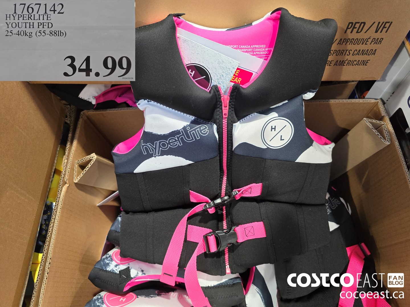 1767142 HYPERLITE YOUTH PFD 25 - 40kg (55 - 88Ib) $34.99