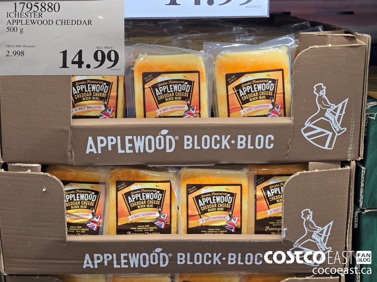 1795880 ICHESTER APPLEWOOD CHEDDAR 500 g $14.99