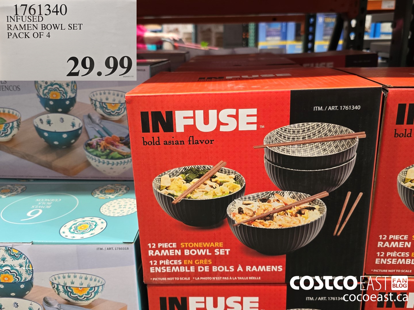 1761340 INFUSED RAMEN BOWL SET PACK OF 4 $29.99