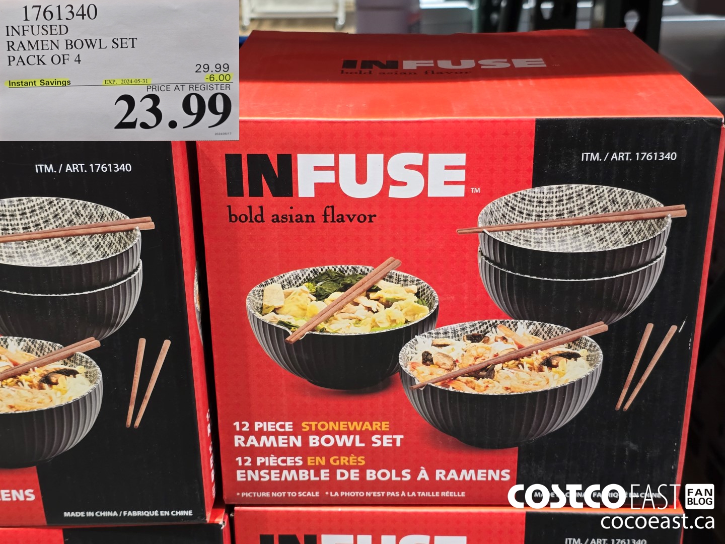 1761340 INFUSED RAMEN BOWL SET PACK OF 4 ($6.00 INSTANT SAVINGS EXPIRES ON 2024-05-31) $23.99