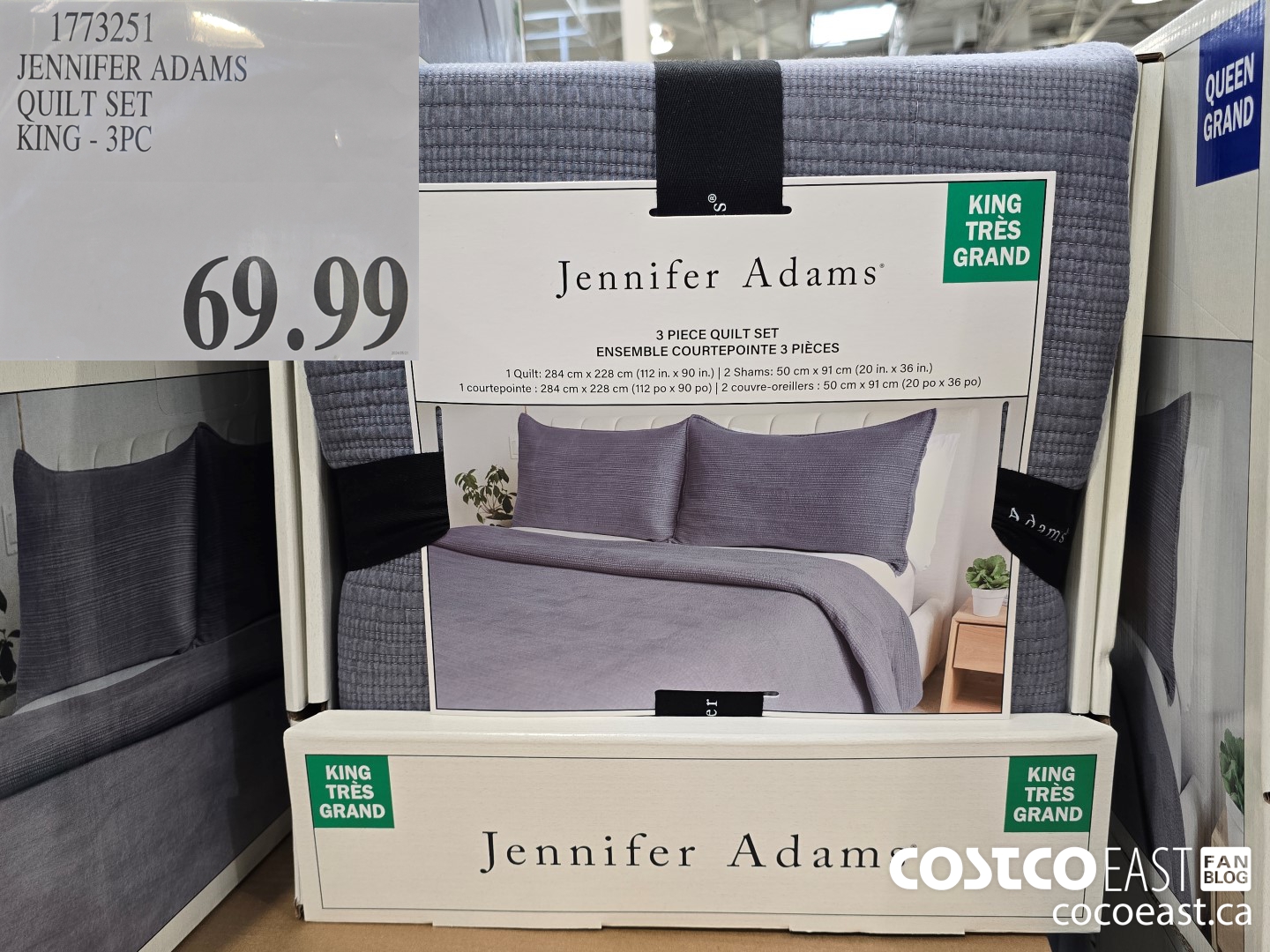 1773251 JENNIFER ADAMS QUILT SET KING - 3PC $69.99