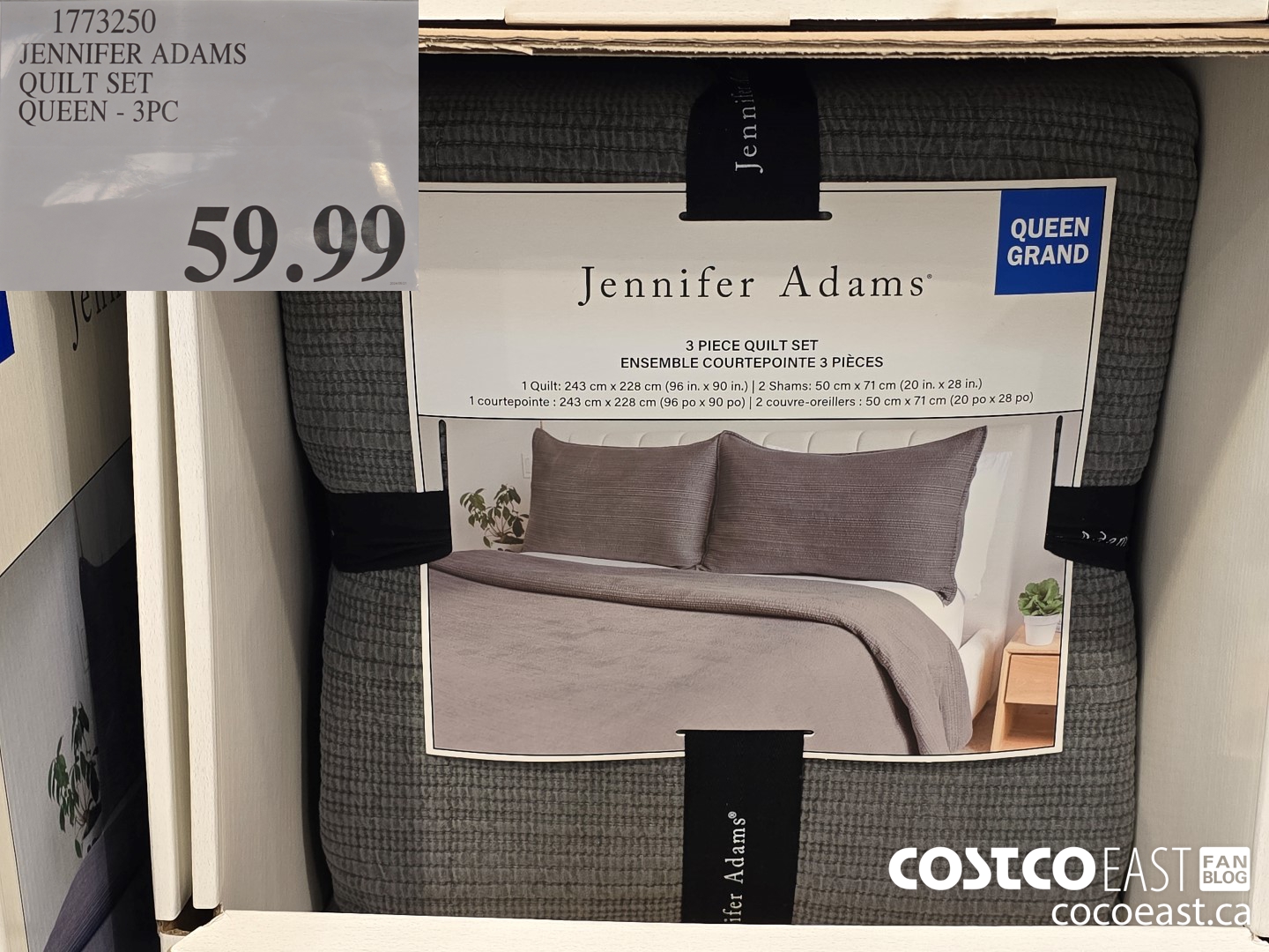 1773250 JENNIFER ADAMS QUILT SET QUEEN - 3PC $59.99