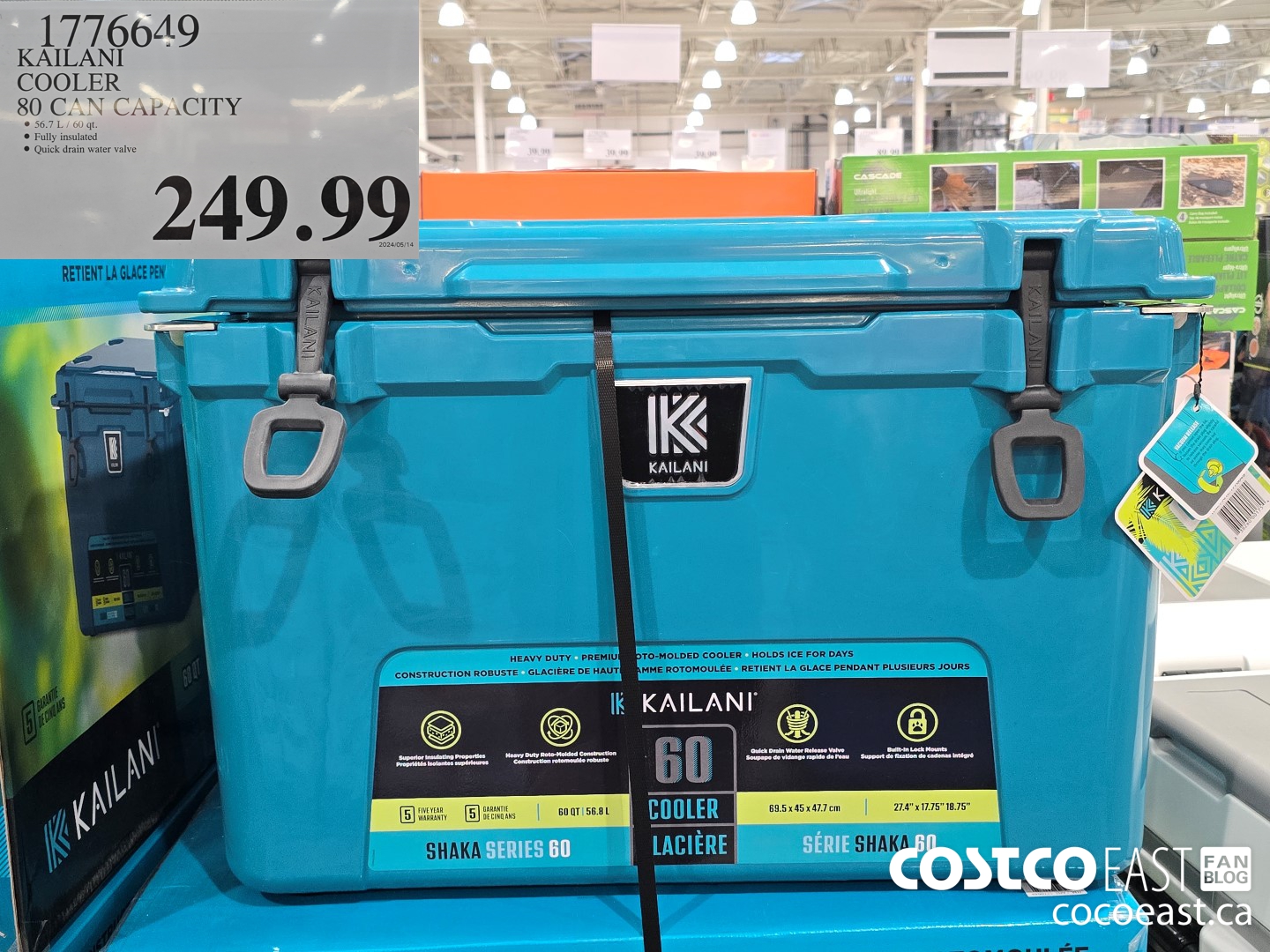 1776649 KAILANI COOLER 80 CAN CAPACITY $249.99