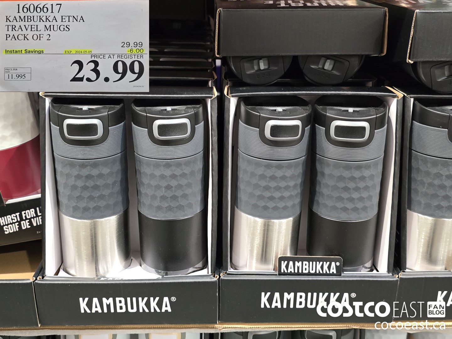 1606617 KAMBUKKA ETNA TRAVEL MUGS PACK OF 2 ($6.00 INSTANT SAVINGS EXPIRES ON 2024-05-05) $23.99