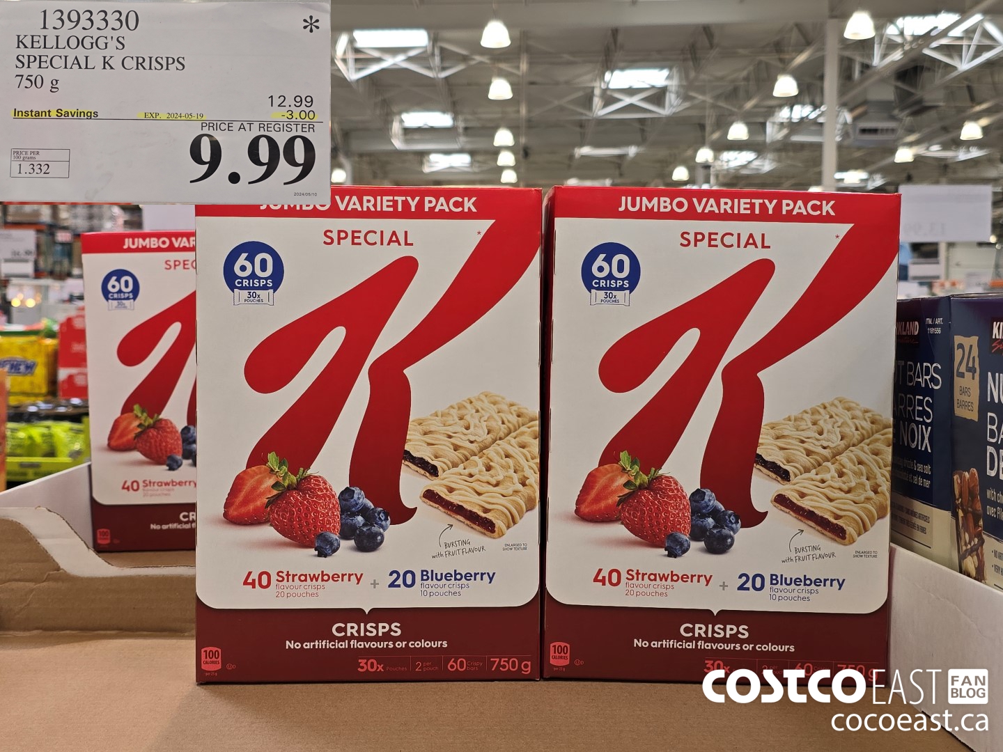 1393330 KELLOGG'S SPECIAL K CRISPS 750 G ($3.00 INSTANT SAVINGS EXPIRES ON 2024-05-19) $9.99