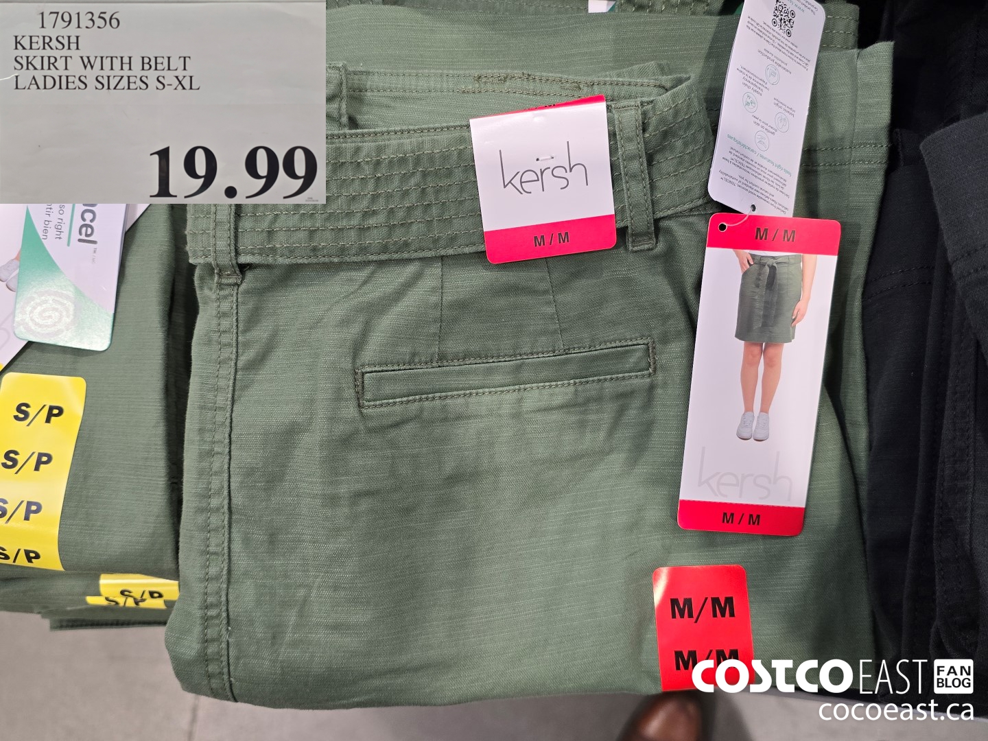 1791356 KERSH SKIRT WITH BELT LADIES SIZES S-XL $19.99