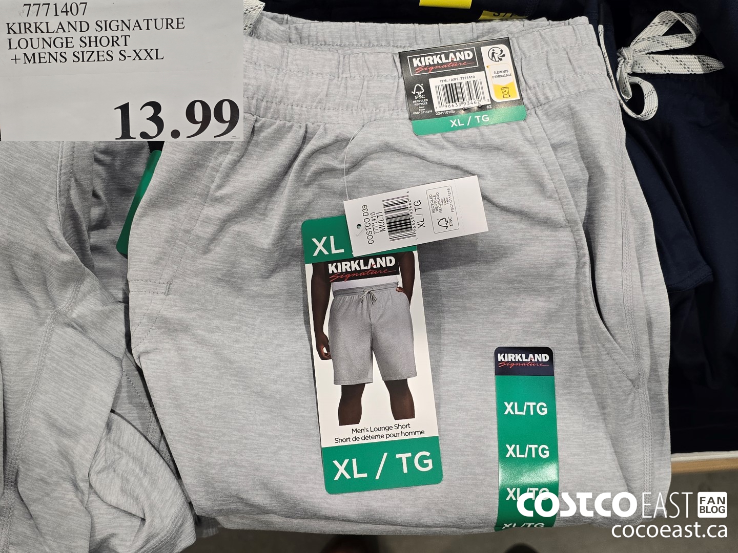 7771407 KIRKLAND SIGNATURE LOUNGE SHORT +MENS SIZES S-XXL $13.99