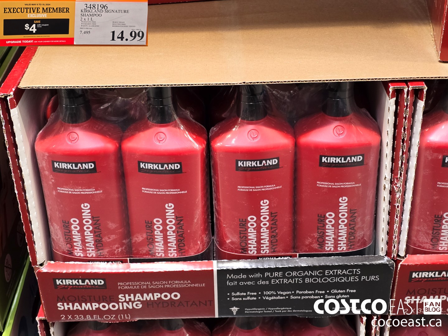 348196 KIRKLAND SIGNATURE SHAMPOO 2 X 1L ($4.00 INSTANT SAVINGS EXPIRES ON 2024-05-19) $10.99