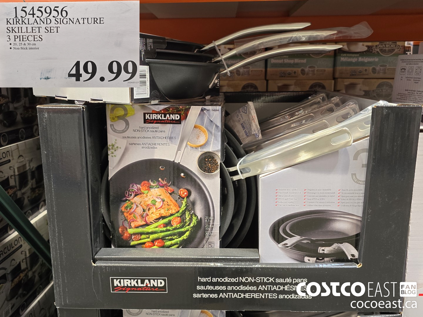 1545956 KIRKLAND SIGNATURE SKILLETS 3 PIECES $49.99