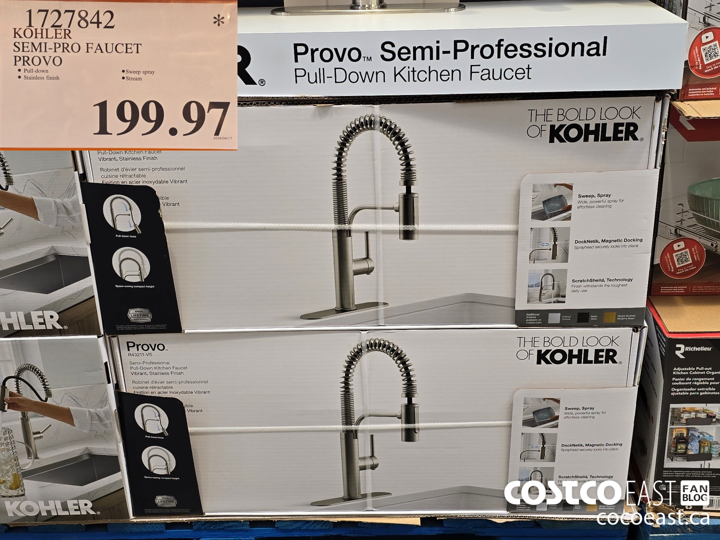 1727842 KOHLER SEMI-PRO FAUCET PROVO $199.97