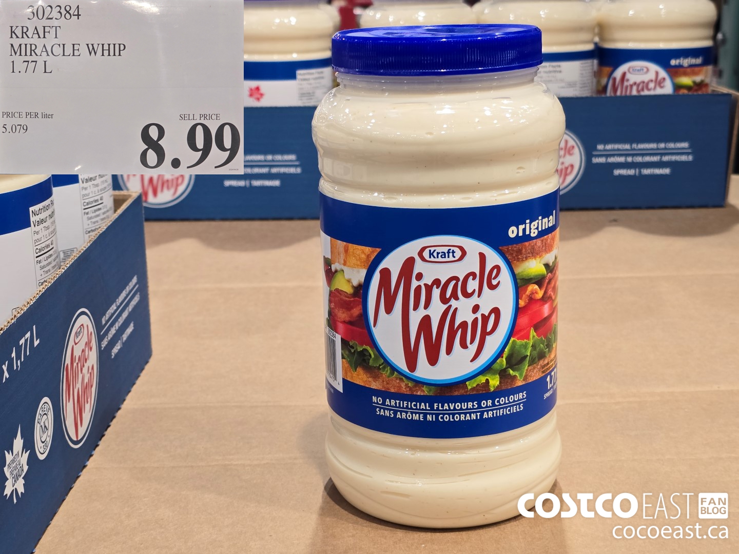 302384 KRAFT MIRACLE WHIP 1.77 L $8.99
