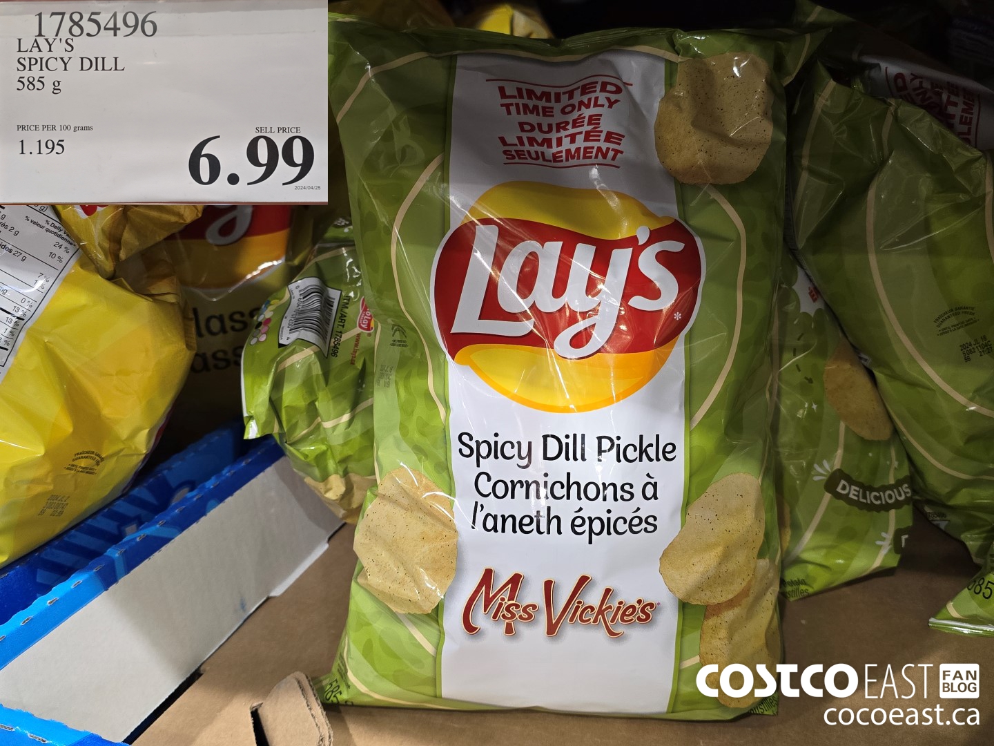 1785496 LAY'S SPICY DILL 585 g $6.99