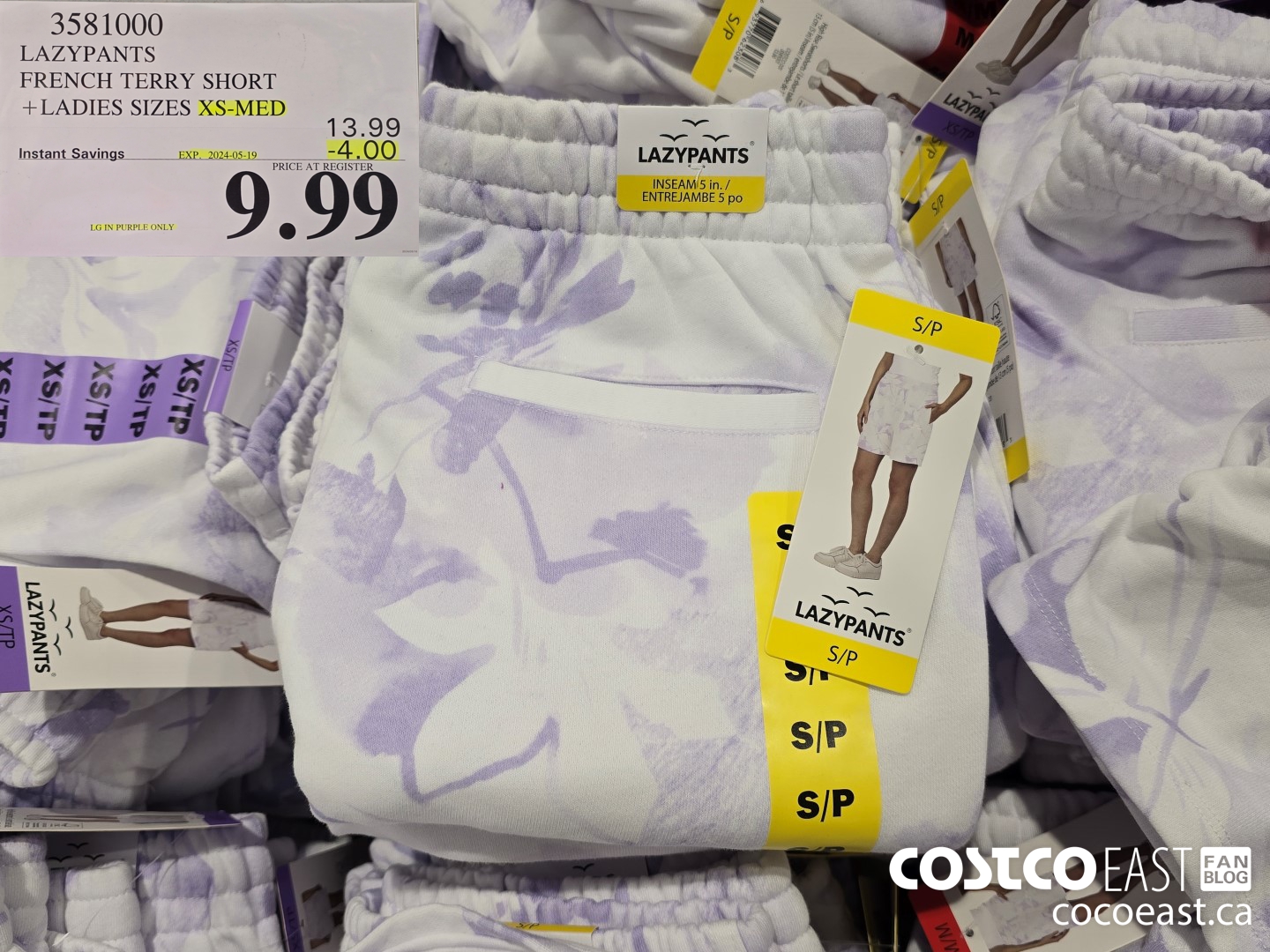 3581000 LAZYPANTS FRENCH TERRY SHORT +LADIES SIZES XS-XL ($4.00 INSTANT SAVINGS EXPIRES ON 2024-05-19) $9.99