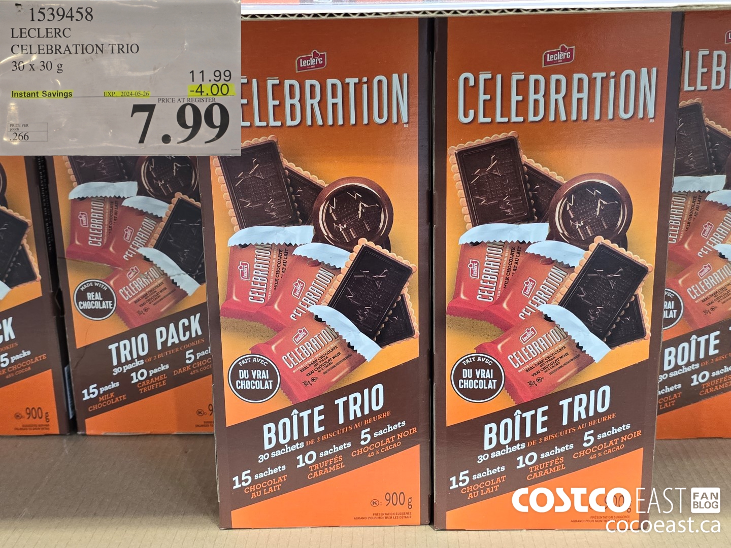 1539458 LECLERC CELEBRATION TRIO 30 x 30g ($4.00 INSTANT SAVINGS EXPIRES ON 2024-05-26) $7.99