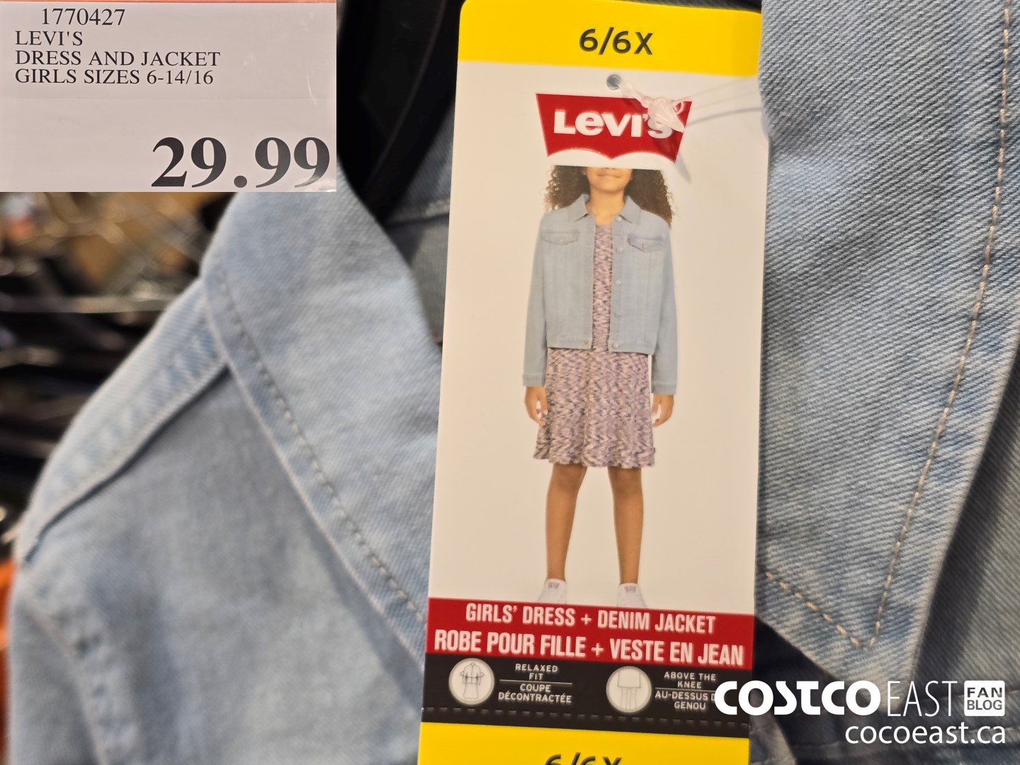 1770427 LEVI'S DRESS AND JACKET GIRLS SIZES 6-14/16 $29.99