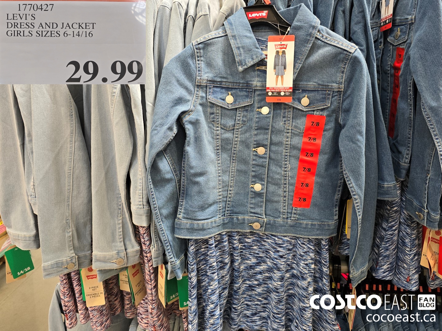 1770427 LEVI'S DRESS AND JACKET GIRLS SIZES 6-14/16 $29.99