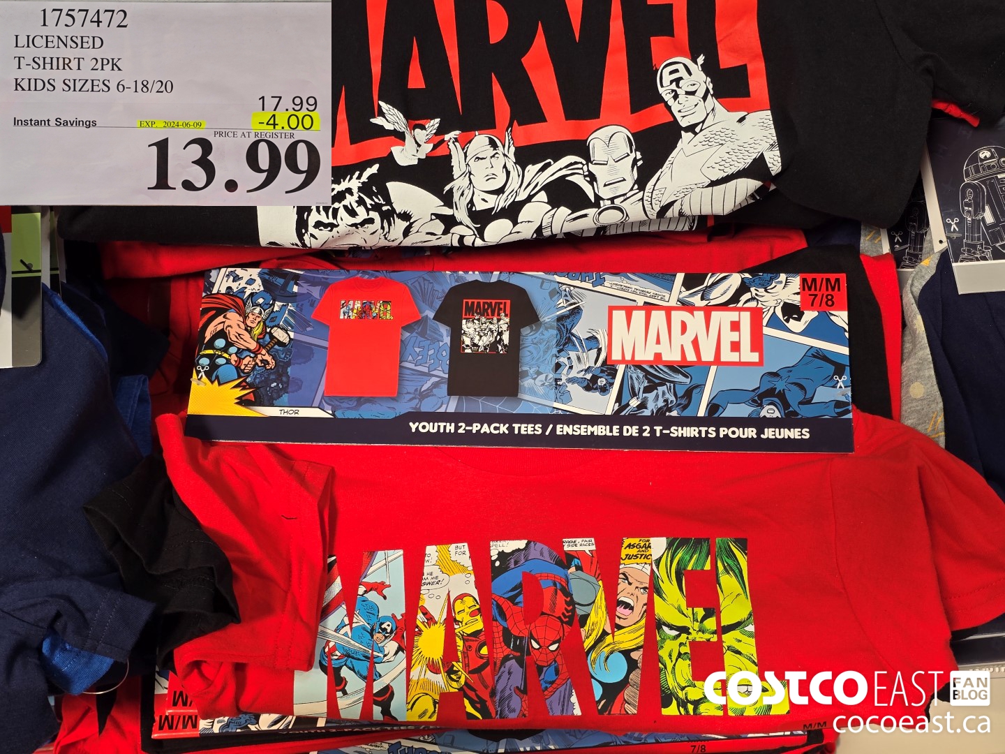 1757472 LICENSED T-SHIRT 2PK KIDS SIZES 6-18/20 ($4.00 INSTANT SAVINGS EXPIRES ON 2024-06-09) $13.99