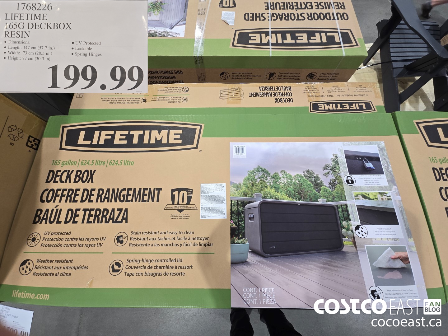 1768226 LIFETIME 165G DECKBOX RESIN $199.99