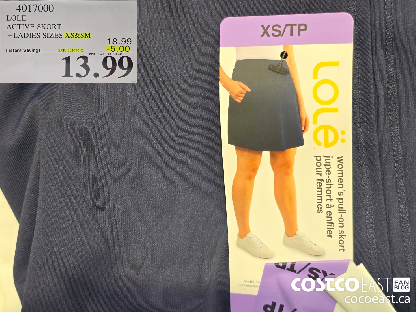 4017000 LOLE ACTIVE SKORT + LADIES SIZES XS-XL ($5.00 INSTANT SAVINGS EXPIRES ON 2024-06-02) $13.99