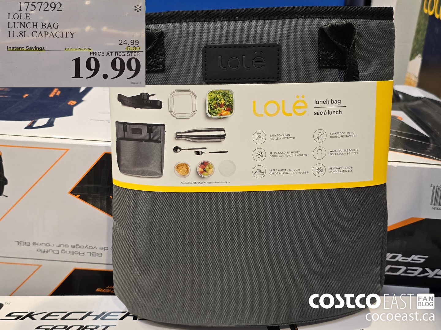 1757292 LOLE LUNCH BAG 11.8L CAPACITY ($5.00 INSTANT SAVINGS EXPIRES ON 2024-05-26) $19.99
