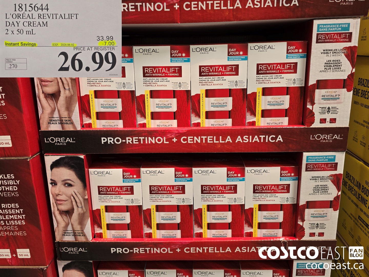 1815644 L'OREAL REVITALIFT DAY CREAM 2x50 mL ($7.00 INSTANT SAVINGS EXPIRES ON 2024-06-02) $26.99