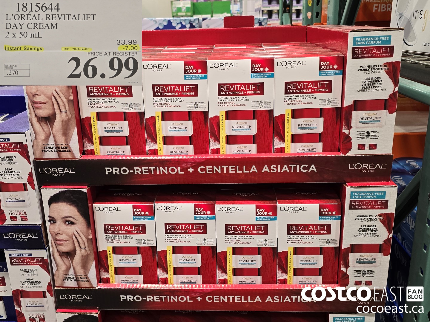 1815644 L'OREAL REVITALIFT DAY CREAM 2x50 mL ($7.00 INSTANT SAVINGS EXPIRES ON 2024-06-02) $26.99