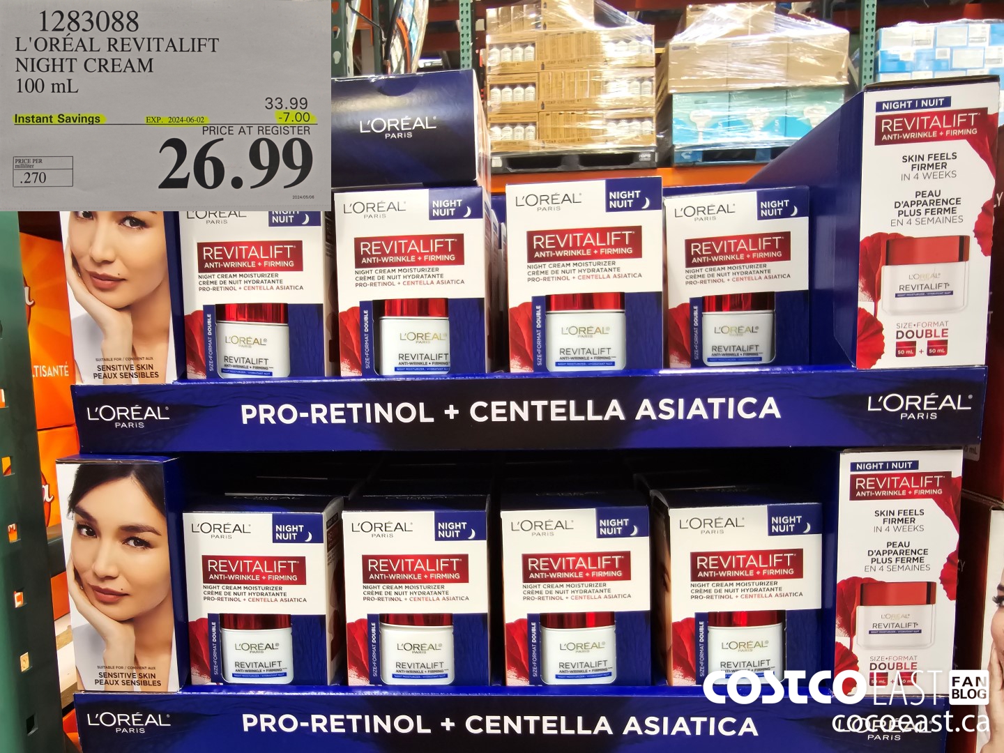 1283088 L'OREAL REVITALIFT NIGHT CREAM 100 mL ($7.00 INSTANT SAVINGS EXPIRES ON 2024-06-02) $26.99