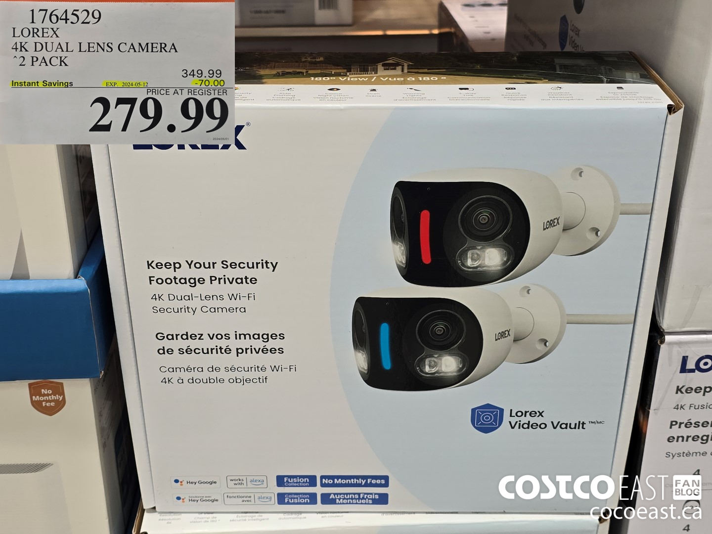 1764529 LOREX 4K DUAL LENS CAMERA 2 PACK ($70.00 INSTANT SAVINGS EXPIRES ON 2024-05-12) $279.99