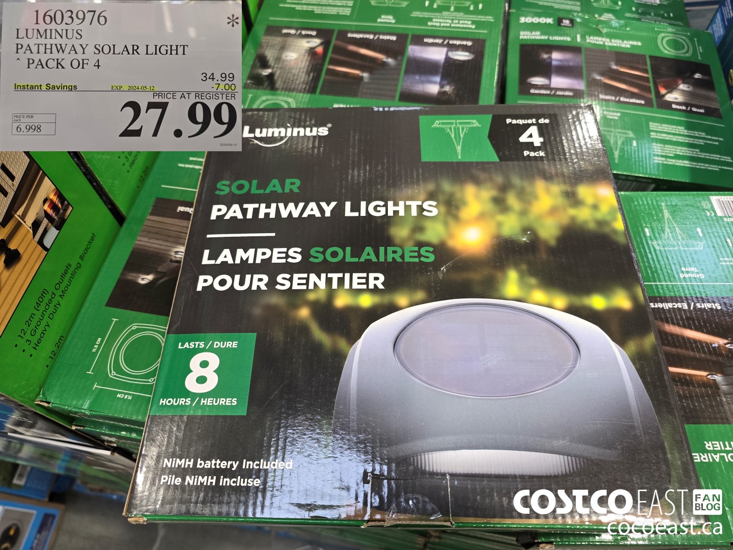 1603976 LUMINUS PATHWAY SOLAR LIGHT PACK OF 4 ($7.00 INSTANT SAVINGS EXPIRES ON 2024-05-12) $27.99