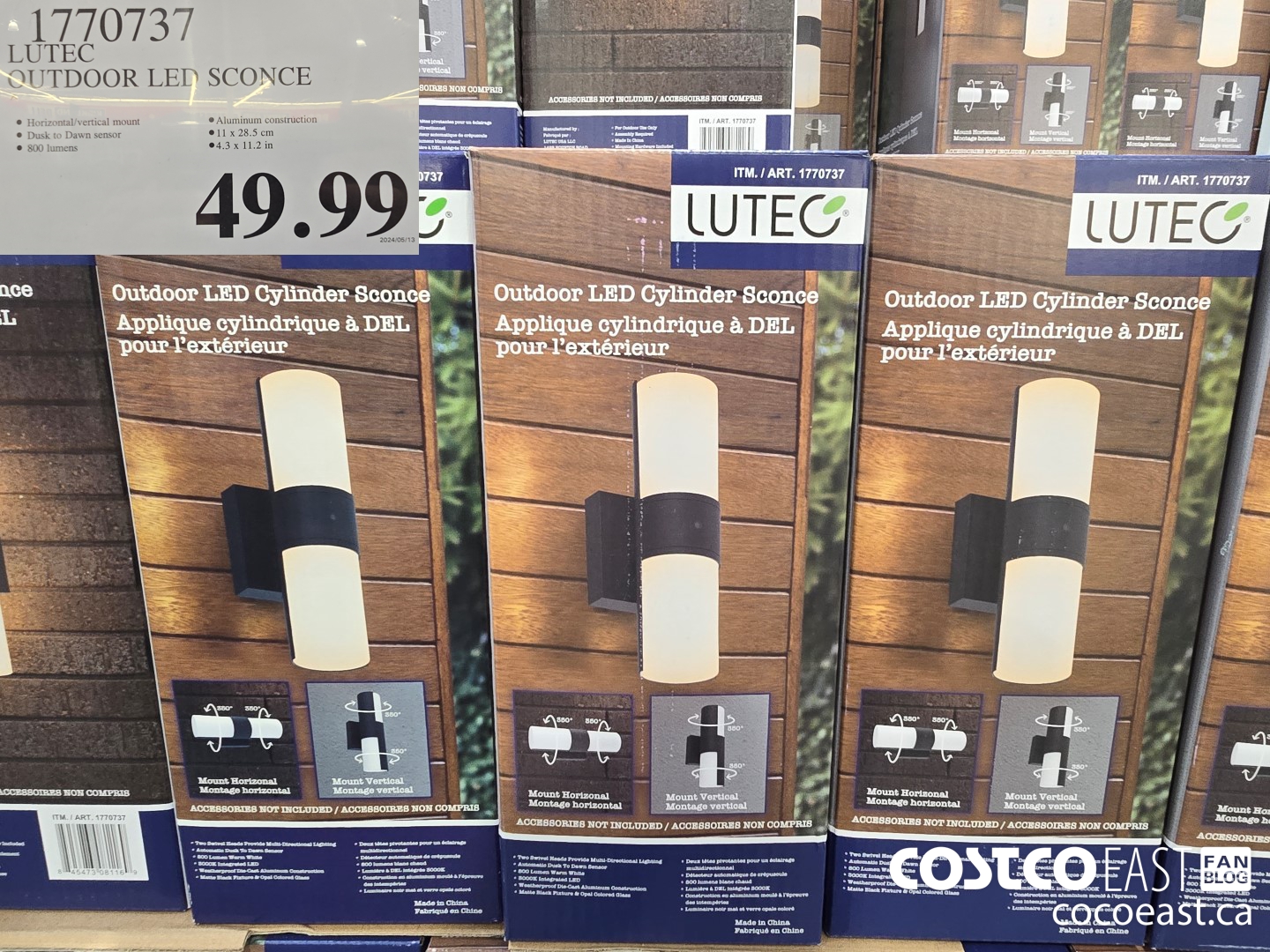 1770737 LUTEC OUTDOOR LED SCONCE $49.99