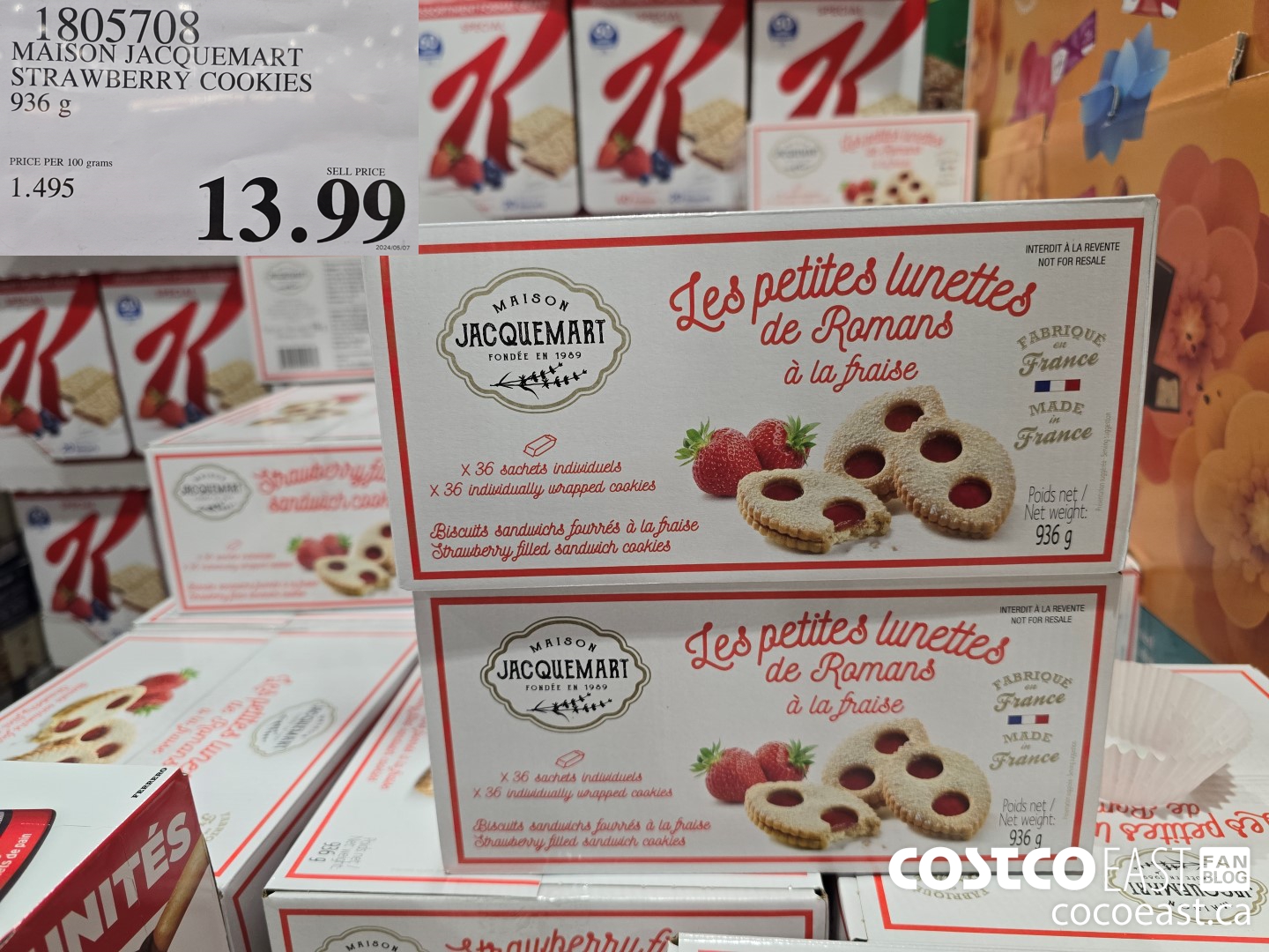1805708 MAISON JACQUEMART STRAWBERRY COOKIES 936 g $13.99