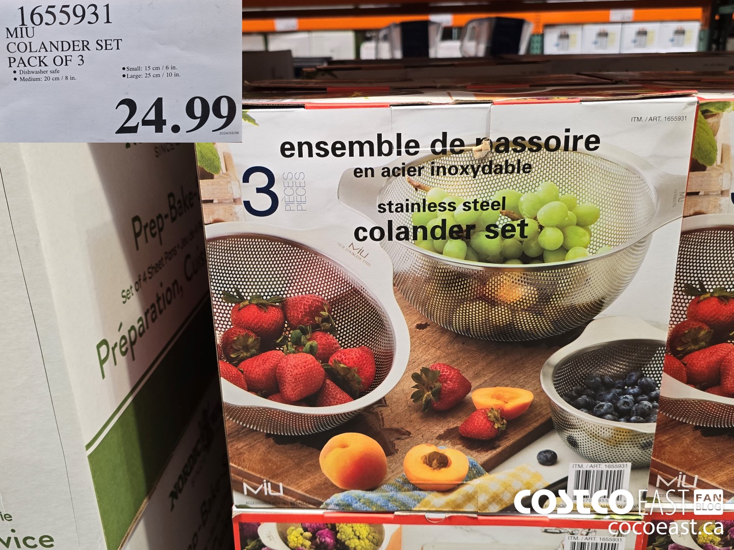 1655931 MIU COLANDER SET PACK OF 3 $24.99