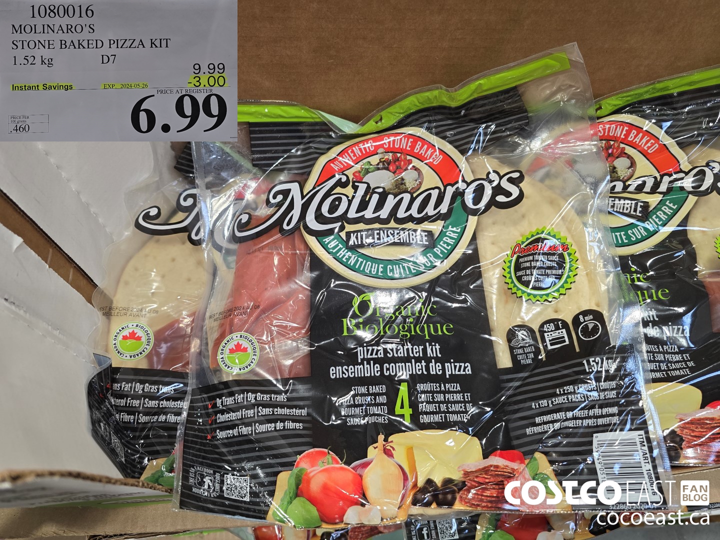 1080016 MOLINARO'S STONE BAKED PIZZA KIT 1.52KG ($2.00 INSTANT SAVINGS EXPIRES ON 2024-05-26) $6.99