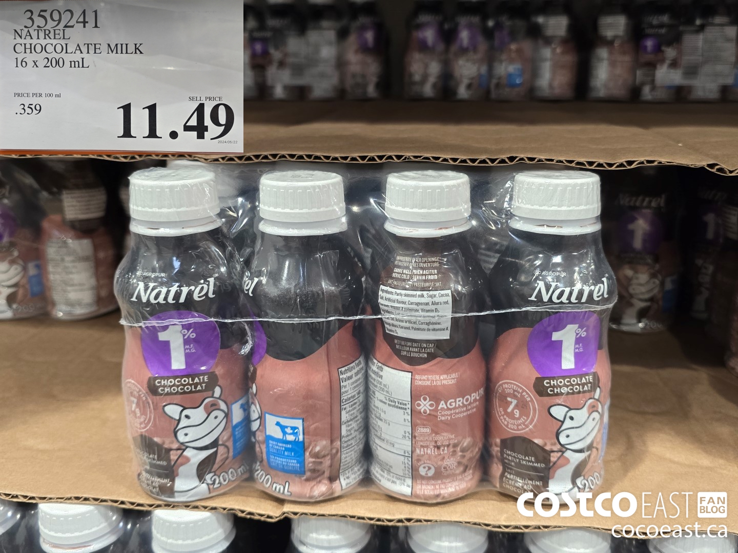 359241 NATREL CHOCOLATE MILK 16 x 200 mL $11.49