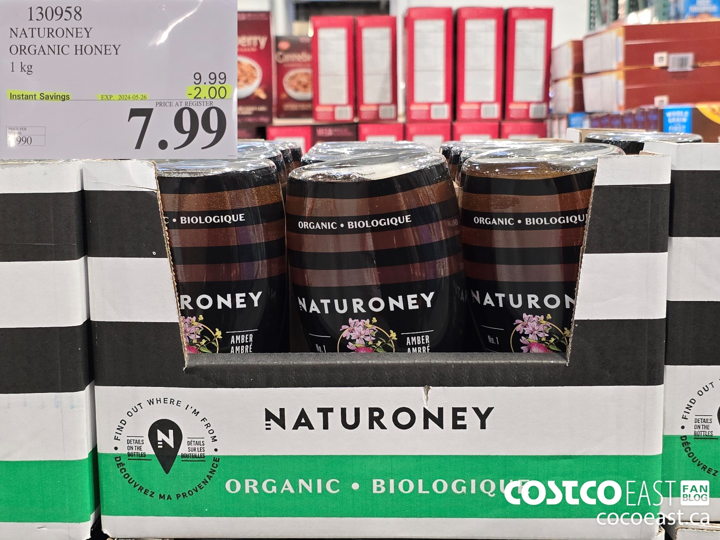 130958 NATURONEY ORGANIC HONEY 1 KG ($2.00 INSTANT SAVINGS EXPIRES ON 2024-05-26) $7.99