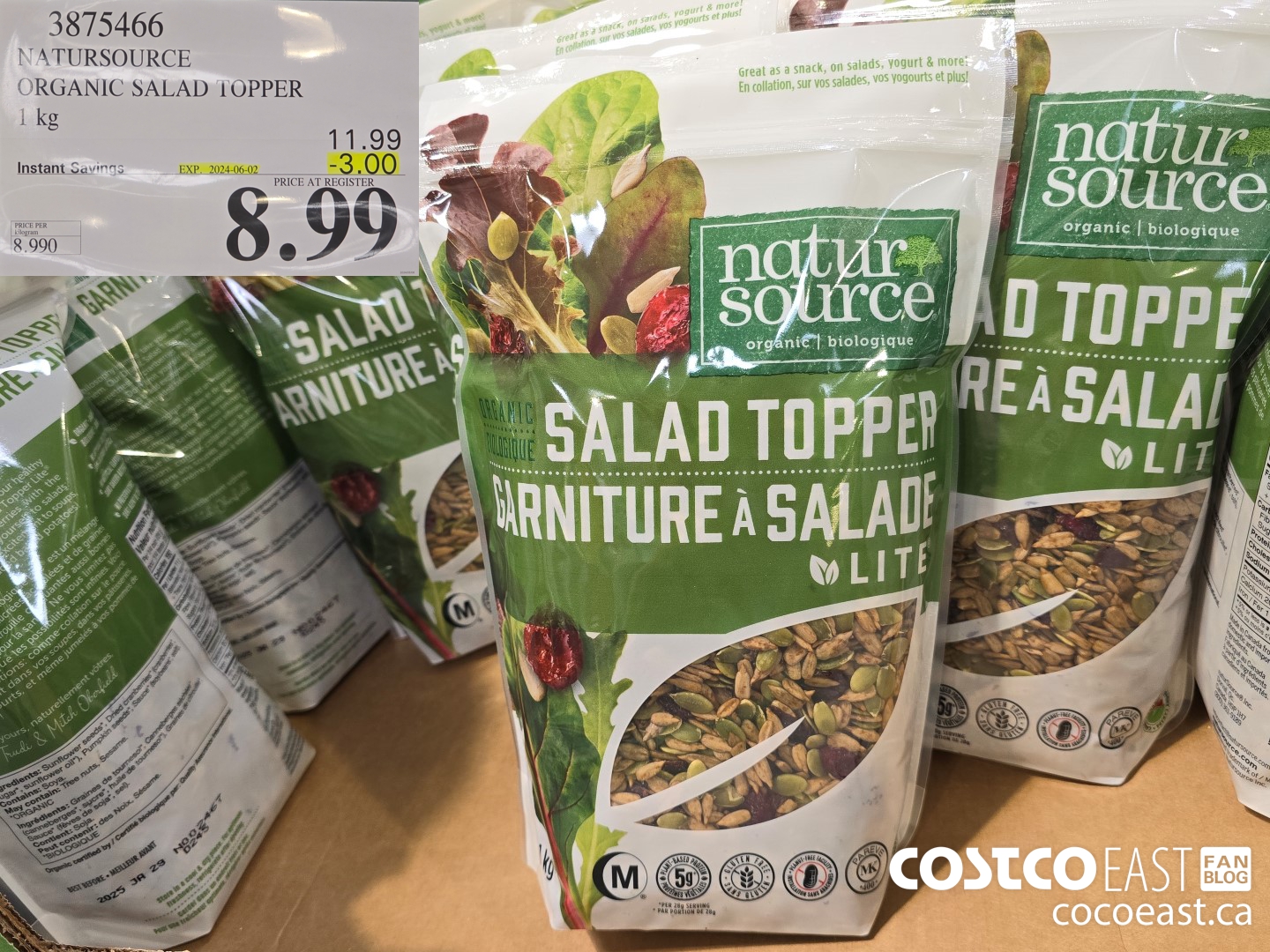 3875466 NATURSOURCE ORGANIC SALAD TOPPER 1 KG ($3.00 INSTANT SAVINGS EXPIRES ON 2024-06-02) $8.99