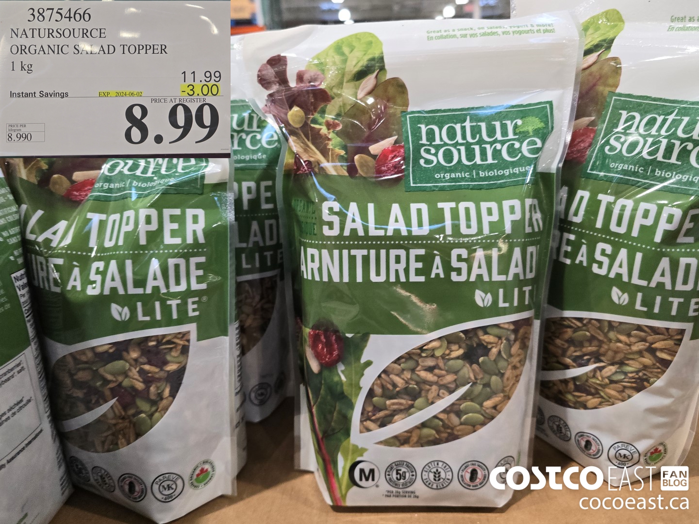 3875466 NATURSOURCE ORGANIC SALAD TOPPER 1 KG ($3.00 INSTANT SAVINGS EXPIRES ON 2024-06-02) $8.99