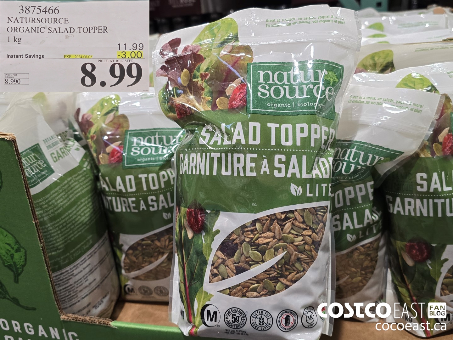 3875466 NATURSOURCE ORGANIC SALAD TOPPER 1 KG ($3.00 INSTANT SAVINGS EXPIRES ON 2024-06-02) $8.99