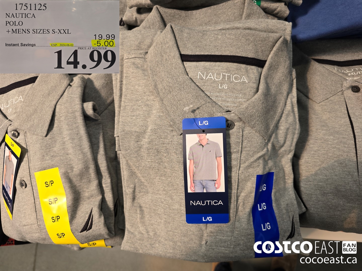 1751125 NAUTICA POLO MENS SIZES S-XXL ($5.00 INSTANT SAVINGS EXPIRES ON 2024-06-02) $14.99