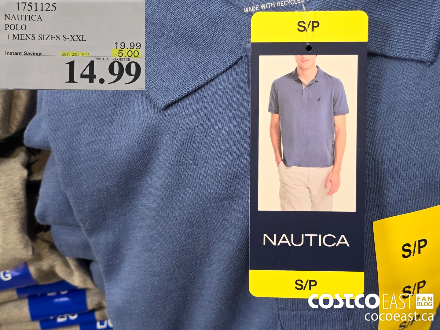 1751125 NAUTICA POLO MENS SIZES S-XXL ($5.00 INSTANT SAVINGS EXPIRES ON 2024-06-02) $14.99
