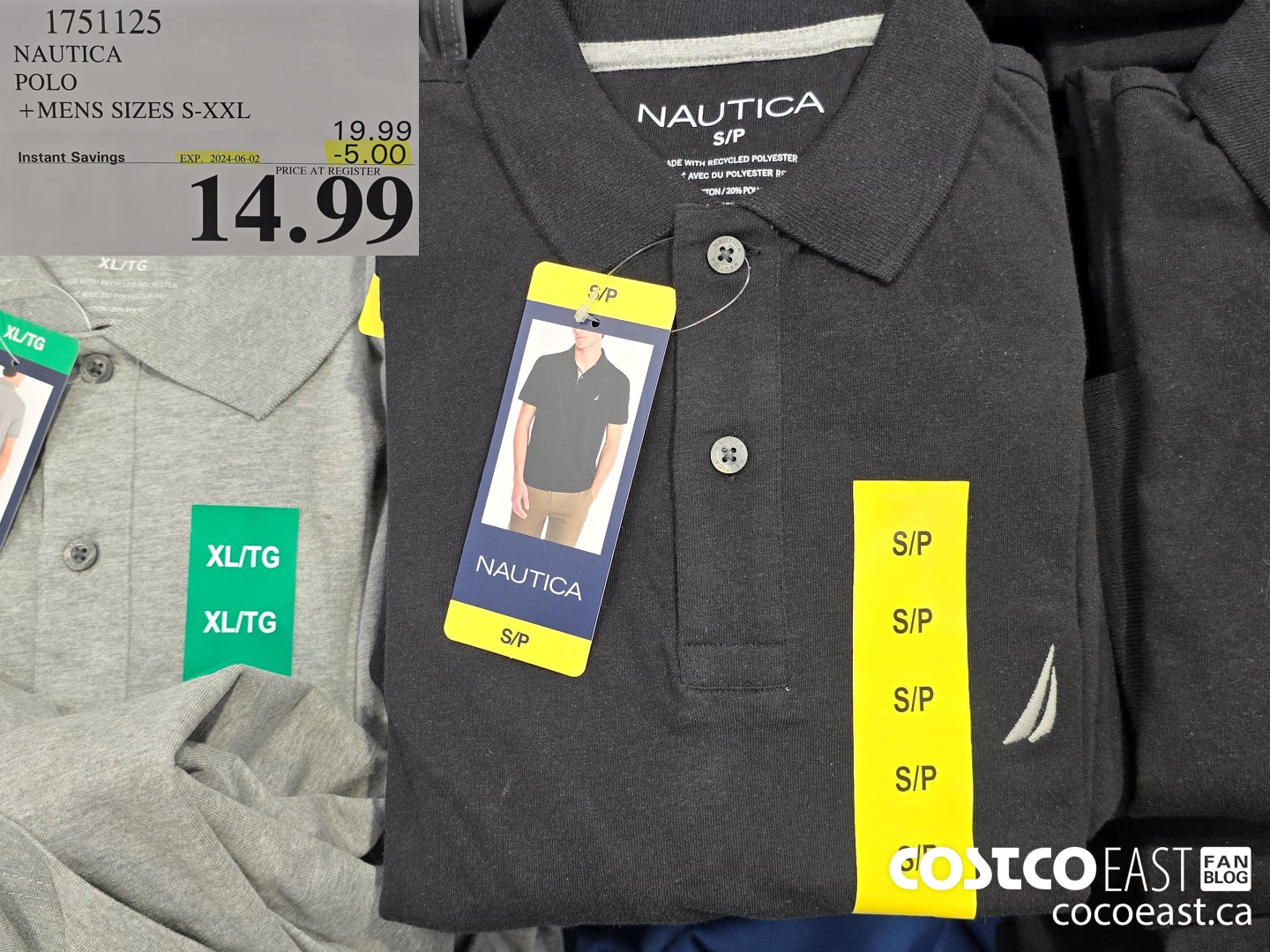1751125 NAUTICA POLO MENS SIZES S-XXL ($5.00 INSTANT SAVINGS EXPIRES ON 2024-06-02) $14.99