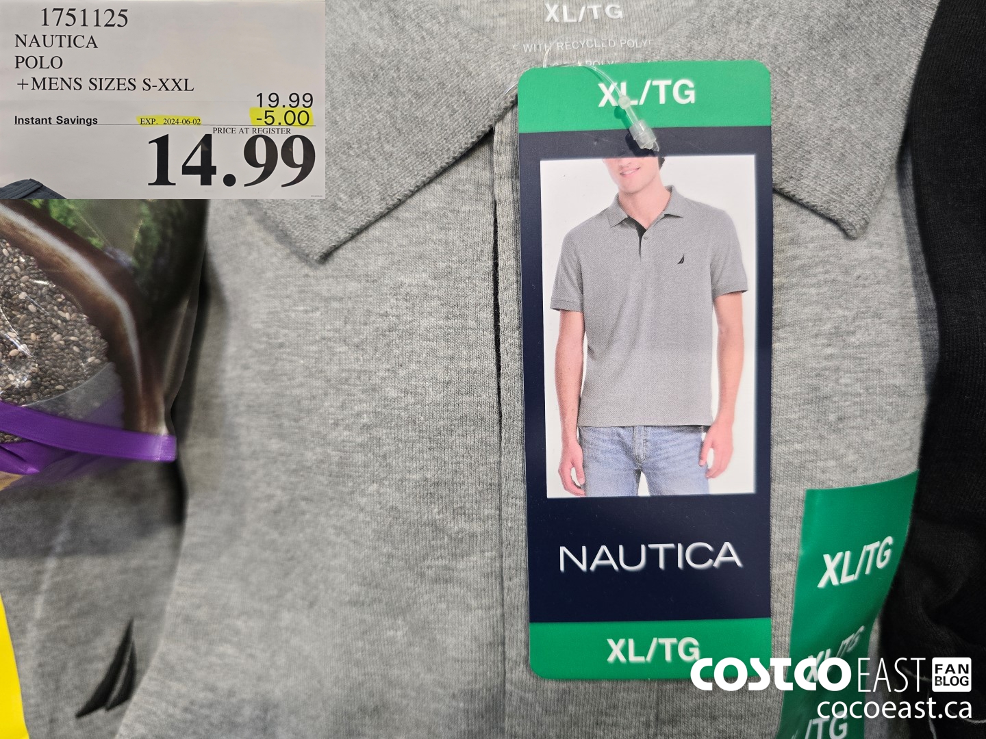 1751125 NAUTICA POLO MENS SIZES S-XXL ($5.00 INSTANT SAVINGS EXPIRES ON 2024-06-02) $14.99
