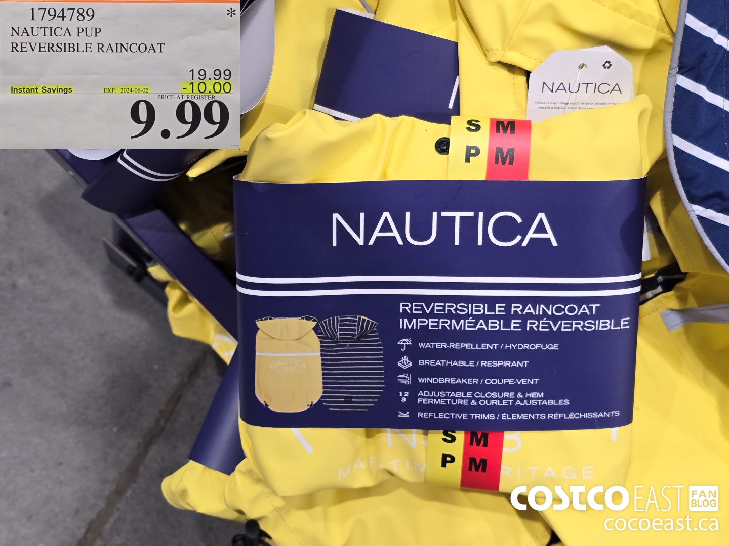 1794789 NAUTICA PUP REVERSIBLE RAINCOAT ($10.00 INSTANT SAVINGS EXPIRES ON 2024-06-02) $9.99