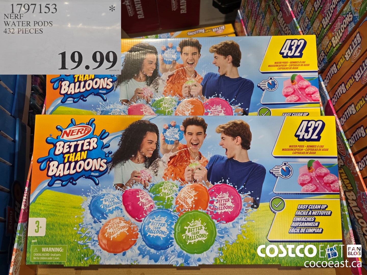 1797153 NERE WATER PODS 432 PIECES $19.99