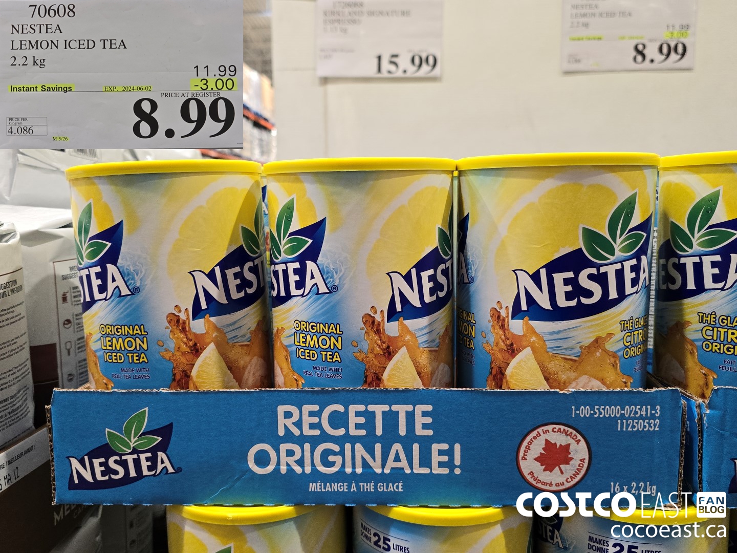 70608 NESTEA LEMON ICED TEA 2.2 KG ($3.00 INSTANT SAVINGS EXPIRES ON 2024-06-02) $8.99