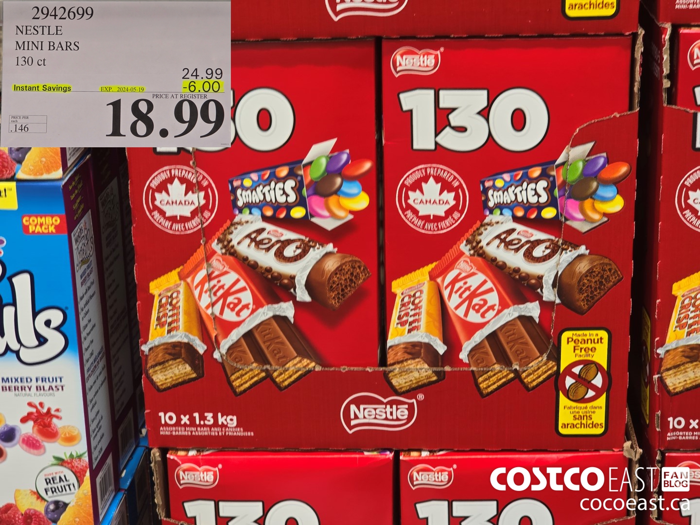 2942699 NESTLE MINI BARS 130 CT ($6.00 INSTANT SAVINGS EXPIRES ON 2024-05-19) $18.99