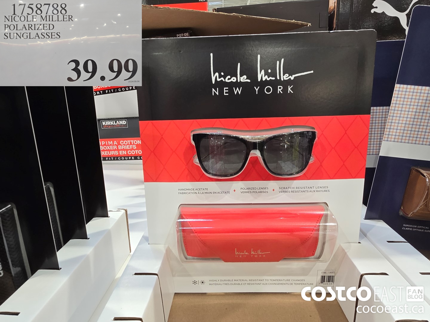 1758788 NICOLE MILLER POLARIZED SUNGLASSES $39.99