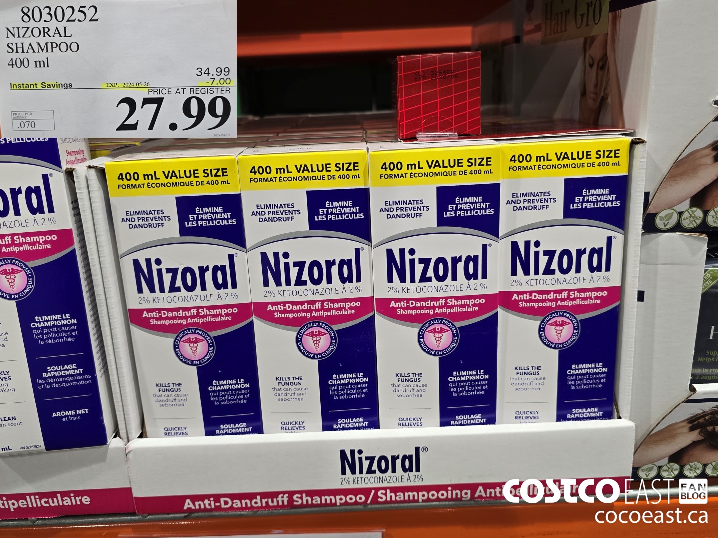 8030252 NIZORAL SHAMPOO 400 ML ($7.00 INSTANT SAVINGS EXPIRES ON 2024-05-26) $27.99