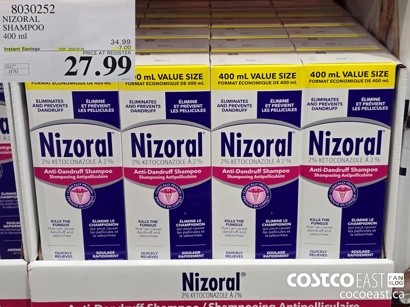 8030252 NIZORAL SHAMPOO 400 ML ($7.00 INSTANT SAVINGS EXPIRES ON 2024-05-26) $27.99