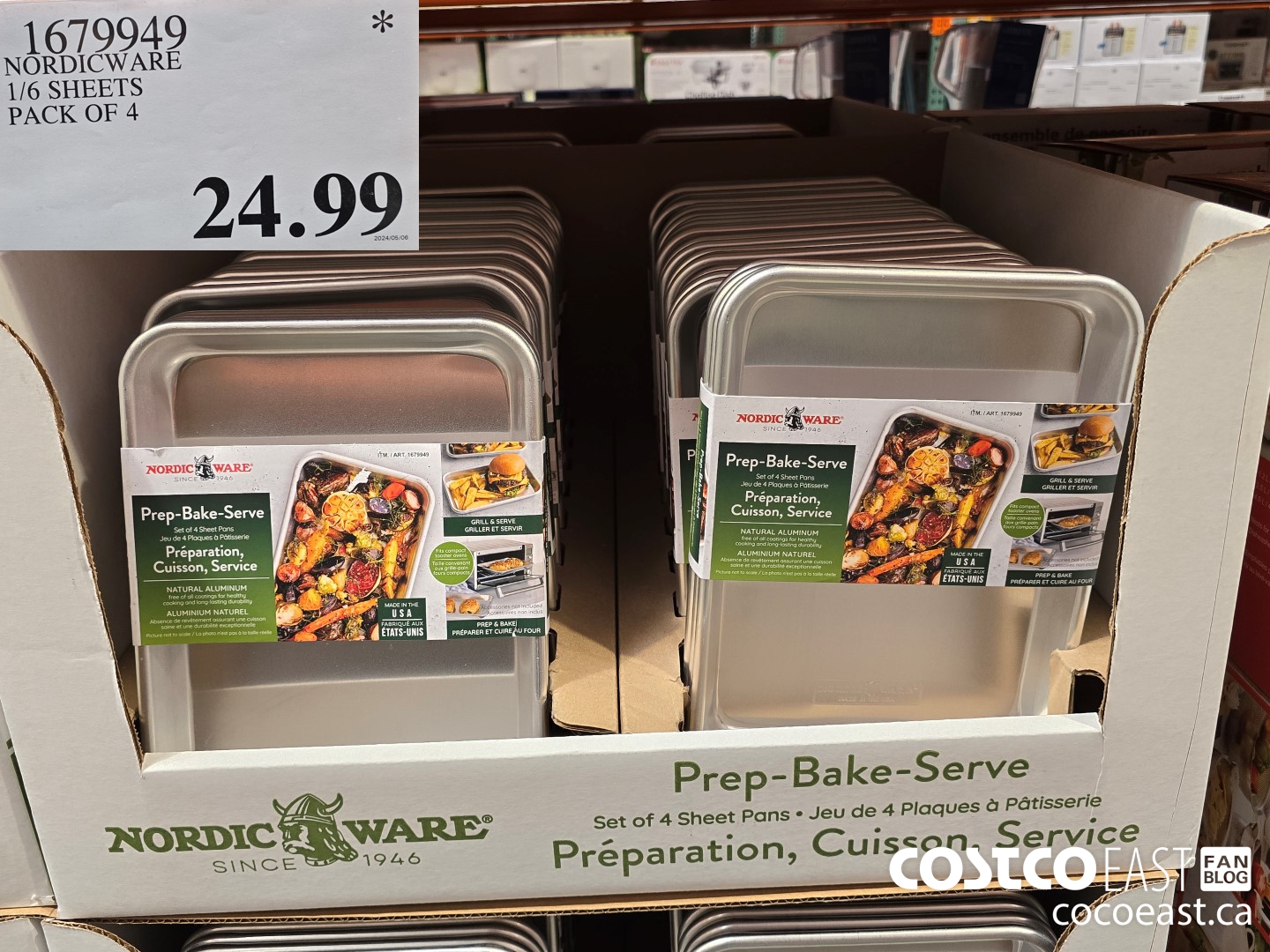 1679949 NORDICWARE 1/6 SHEETS PACK OF 4 $24.99